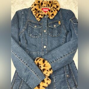 BONGO Animal Print Jacket with Logo Lining